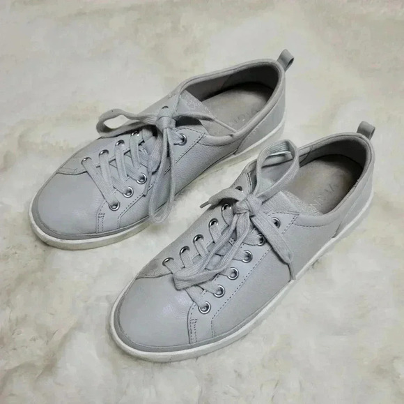 Vionic Shoes - Vionic Essence Winny Lace Up Sneakers Size 8 Vapor Blue Grey Leather Comfort